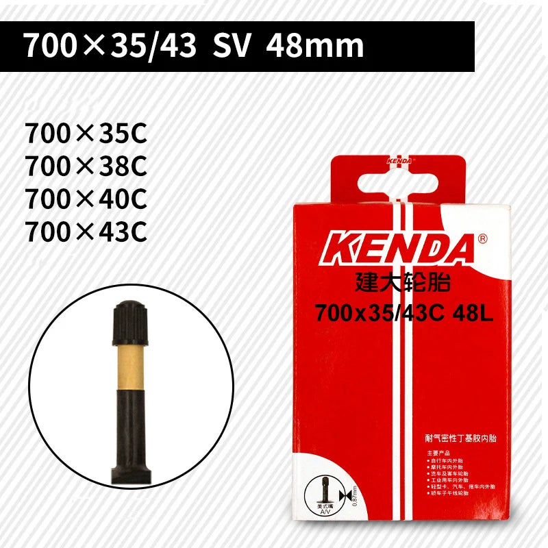 KENDA inner tube 700C camera 700*35C-43C Schrader Presta bicycle inner tubes 700*45C road bike tubes tire chambre air 150g