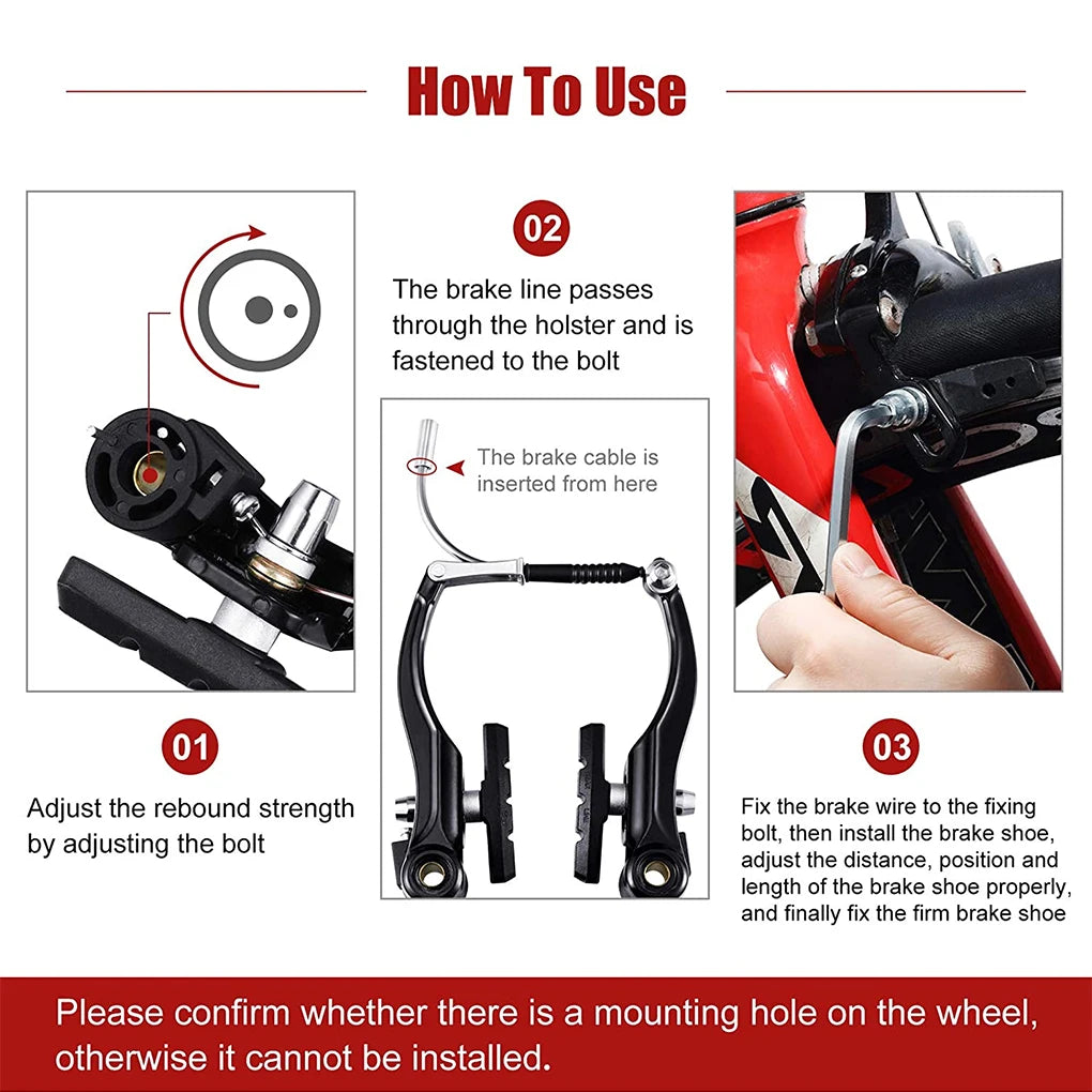 6 Pieces/Kit Mountain Bicycle V Brake Portable Detachable Adjustable Outdoor Sport Replacement Parts Component