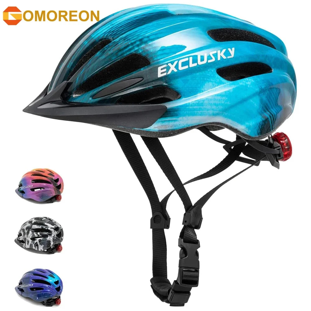 Kids Bike Helmet with Light, Adjustable Skate Scooter Cycling Helmet 50-57cm,Multi-Sport Youth Childrens Bicycle Helmet Age 5-14