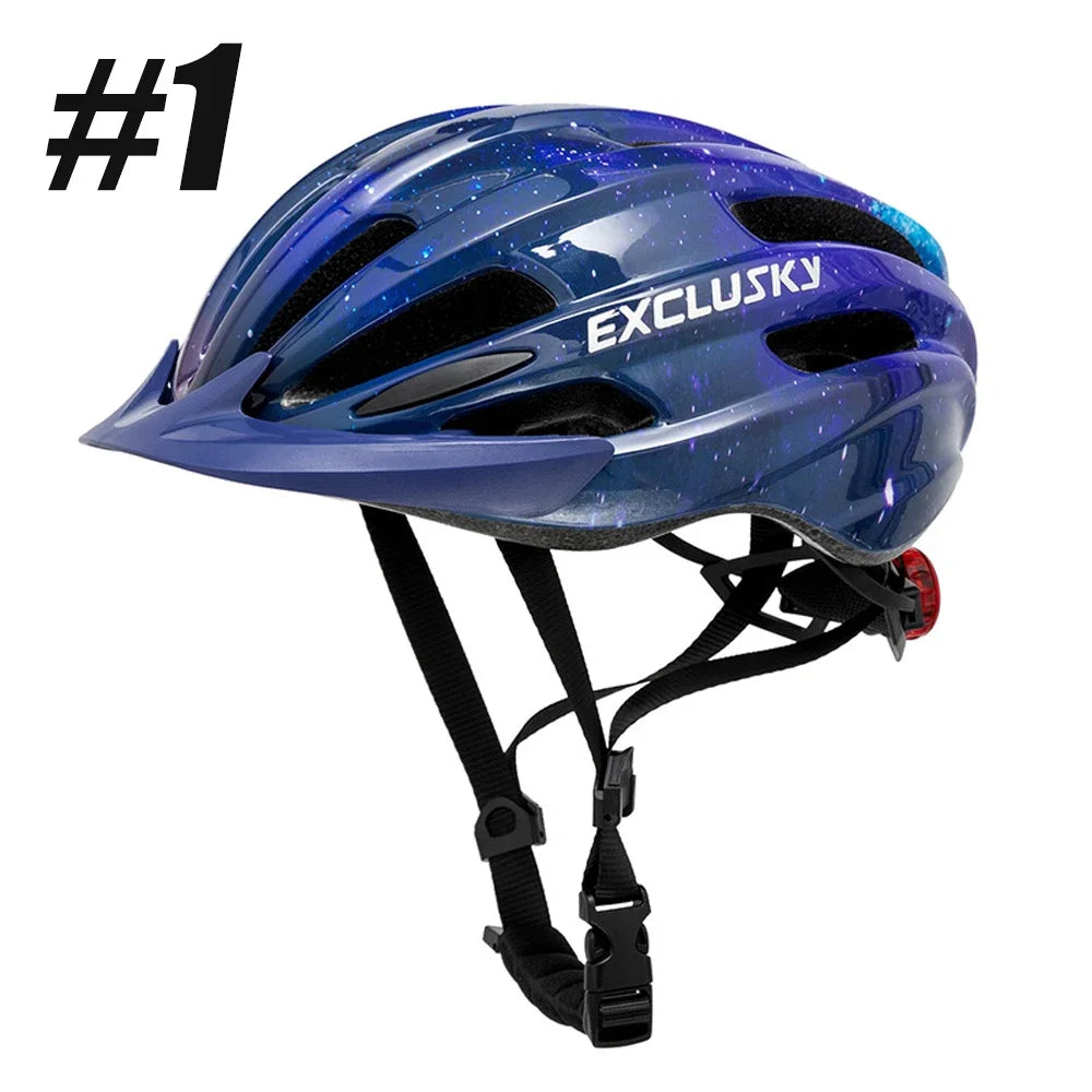 Kids Bike Helmet with Light, Adjustable Skate Scooter Cycling Helmet 50-57cm,Multi-Sport Youth Childrens Bicycle Helmet Age 5-14