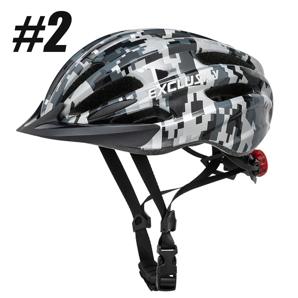 Kids Bike Helmet with Light, Adjustable Skate Scooter Cycling Helmet 50-57cm,Multi-Sport Youth Childrens Bicycle Helmet Age 5-14