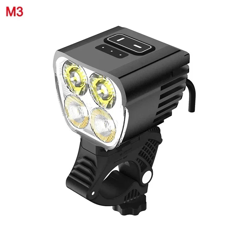 Super Bright Bicycle Headlight 5000 Lumens 20000mAh Aluminum Bicycle Light Front Back Rear Taillight MTB Bike Light Flashlight