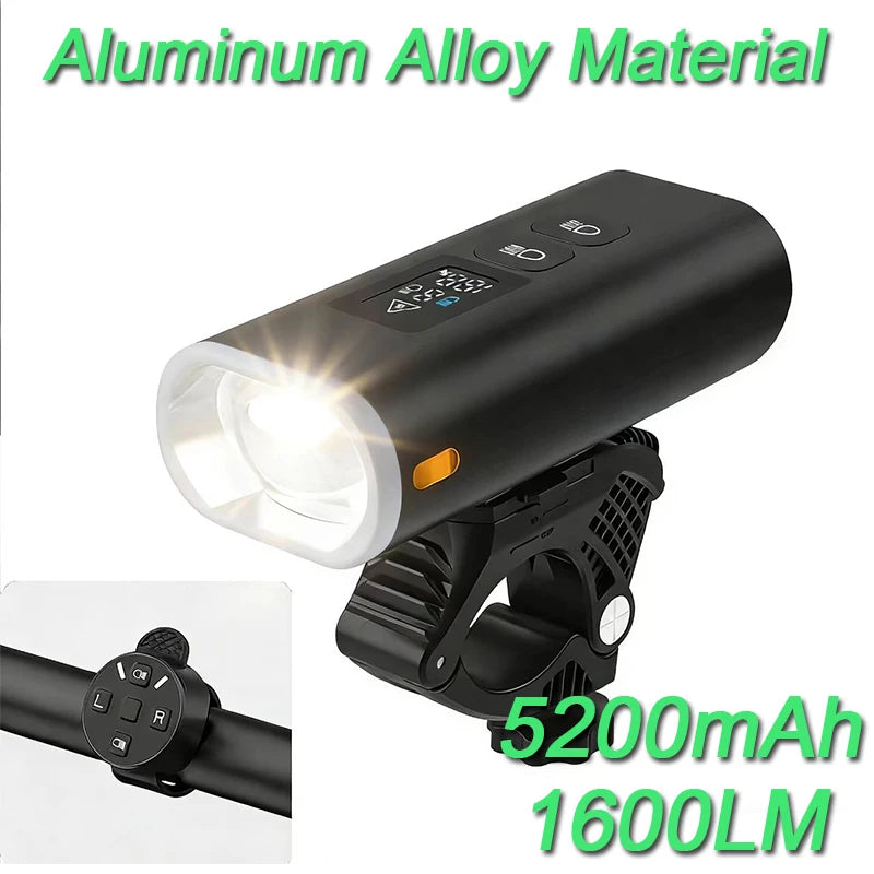 Super Bright Bicycle Headlight 5000 Lumens 20000mAh Aluminum Bicycle Light Front Back Rear Taillight MTB Bike Light Flashlight